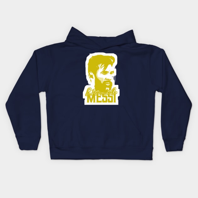 Lionel Messi Kids Hoodie by radeckari25